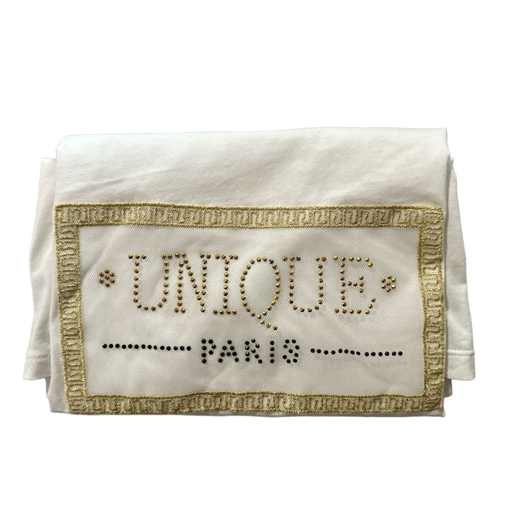 White Shortsleeves Small To Medium T-shirt With Embellishment BNWOT - Picture 10 of 10